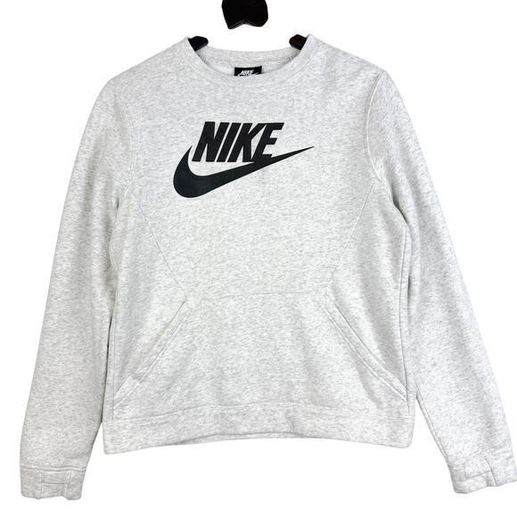 Nike Big Kids Fleece Sweatshirt Gray Crewneck - Size XL - Picture 1 of 11